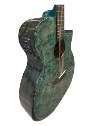 DON CORTEZ 12 ACCOUSTIC GUITAR CURLY ASH ST400CEQ-BL_1