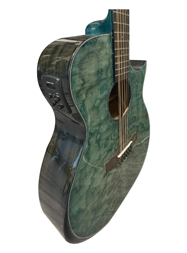 DON CORTEZ 12 ACCOUSTIC GUITAR  CURLY ASH ST400CEQ-BL - Image 2
