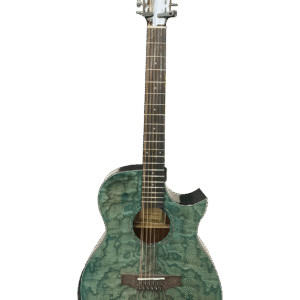 DON CORTEZ 12 ACCOUSTIC GUITAR  CURLY ASH ST400CEQ-BL