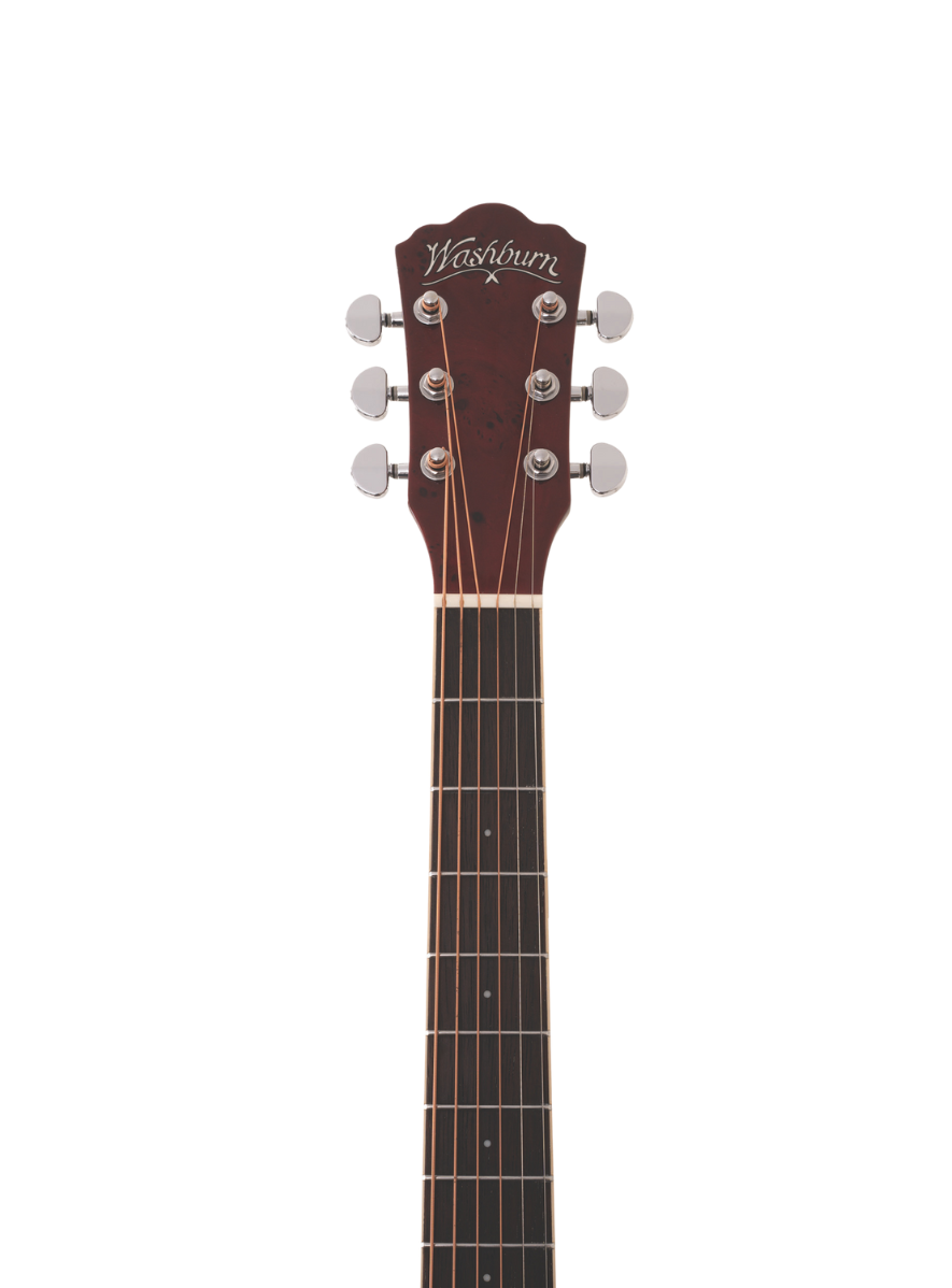 WASHBURN DFBACEA – DEEP FOREST BURL GRAND AUDITORIUM ACOUSTIC-ELECTRIC GUITAR (AMBER FADE) - Image 4